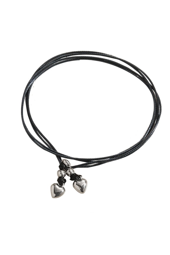 Leather Ankle Bracelet for Women Heart Flower Star Moon Leather Rope Anklet Beach Foot