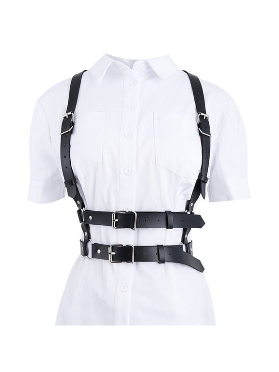 Punk Waist Belt Women Halloween Leather Skinny Body Adjustable Y Shape Suspender Belts