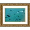 thumbnail image 1 of Peinado, Chechi 24x17 Gold Ornate Wood Framed with Double Matting Museum Art Print Titled - Among The Boats, 1 of 4