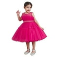 thumbnail image 1 of Pejock 12M-5 Years Kids Pageant Flower Girl Dress Little Girls Party Wedding Formal Dresses Toddler Girls Net Yarn Embroidery Rhinestone Bowknot Birthday Party Gown Long Dresses, 1 of 5