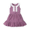 thumbnail image 1 of Pejock 18M-6 Years Baby Girls Layered Tulle Tutu Dress Toddler Kids Baby Girls Lace Ribbed Sleeveless Bowtie Princess One-piece Dress, 1 of 5