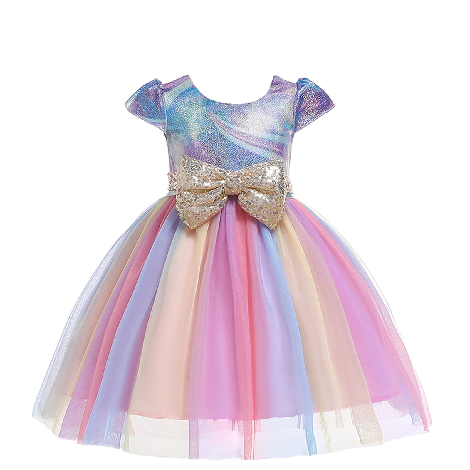 Toddler Princess A-Line Party Dress with Bowknot and Sequins main image 1