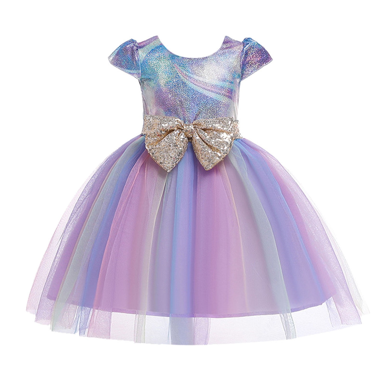 Elegant Baby Gradient Mesh Formal Dresses Toddler Birthday Dresses