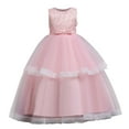 thumbnail image 1 of Pejock 3-12 Years Kids Pageant Flower Girl Dress Little Girls Party Wedding Formal Dresses Dress Girl Sleeveless Princess Dress Flower Mesh Dress Skirt Tutu Dress, 1 of 5