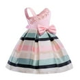 thumbnail image 1 of Pejock 3-9 Years Kids Pageant Flower Girl Dress Little Girls Party Wedding Formal Dresses Toddler Girls Satin Bowknot Flower Decoration Birthday Party Gown Long Dresses, 1 of 6