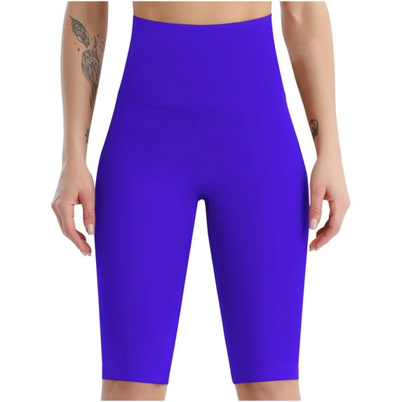 Pejock Athletic Shorts for Women, Plus Size Workout Shorts for Women, Stretch High Waist Yoga Pants, Capri Leggings Knee Length Swim Shorts Yoga Shorts, Fitness Running Shorts Biker Shorts