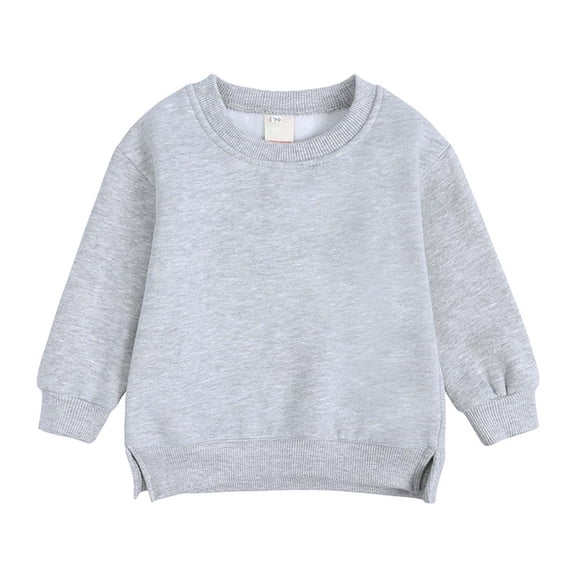 Pejock Baby Boys' Girls' Solid Cotton Thin Pullover Sweatshirt T-Shirt Toddler Baby Crewneck Long Sleeve Tshirts Tops Blouse, 6M-7Years