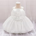 thumbnail image 1 of Pejock Baby Girl Suspender Dress with Oversized Flower - Sleeveless Princess Pageant Gown for Performances, Photoshoots 6M-3Y, 1 of 9