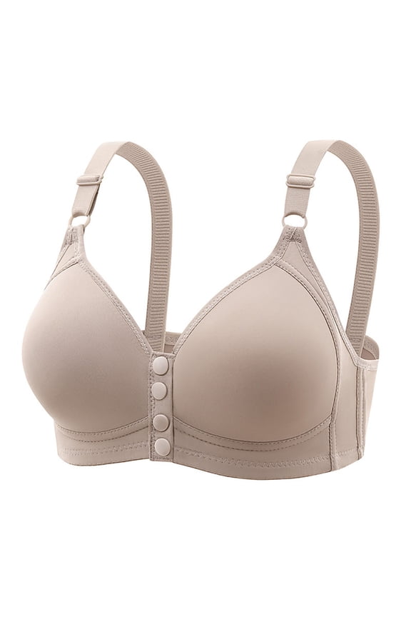 Bra for Women Front Snap Closure Bras Button Down Wirefree Bra Front Snaps Daily Bras