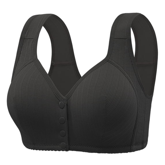 Pejock Bra for Women Front Snap Closure Bras Button Down Wirefree Bra Front Snaps Daily Bras