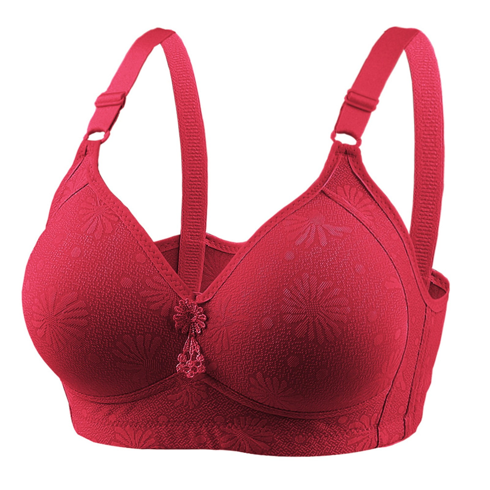 Pejock Everyday Bras for Women, Women's Ultimate Comfort Lift Wirefree Bra  Comfortable Lace Breathable Bra Underwear No Rims Bras No Underwire Pink Cup  Size 38/85BC 
