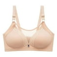 thumbnail image 1 of Pejock Everyday Bras for Women, Women's Ultimate Comfort Lift Wirefree Bra Comfortable Lace Breathable Bra Underwear No Rims Bras No Underwire Beige Cup Size 34/75BC, 1 of 1