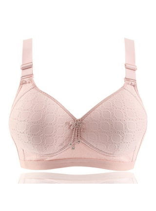 Pejock Everyday Bras for Women, Women's Ultimate Comfort Lift Wirefree Bra  Plus Size Bras No Steel Ring Push Up Underwear Vest-Style Sleep Brass No  Underwire Pink Cup Size 46/105BC 