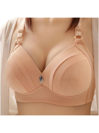 Women's Snap Bras, Front Closure Wirefree Thin Full Coverage Bra, Sexy Push  Up Plus Size Bra Demi Bra (Color : Skin, Size : XX-Large) : :  Clothing, Shoes & Accessories
