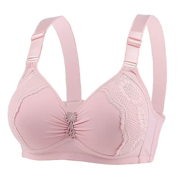 Pejock Everyday Bras for Women, Women's Ultimate Comfort Lift Wirefree Bra  Traceless Comfortable No Steel Ring Vest Breathable Gathering Front Opening