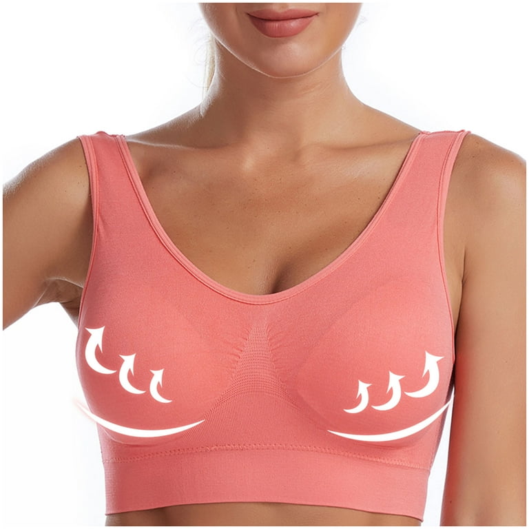 Pejock Everyday Bras for Women, Women's Ultimate Comfort Lift Wirefree Bra  Traceless Comfortable One-piece No Steel Ring Vest Breathable Gathering