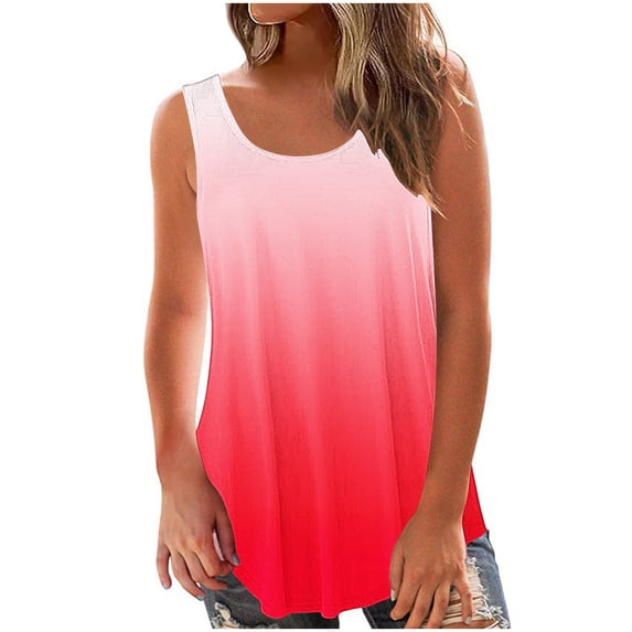 Pejock Fashion Savings Deals! Womens Tank Tops Sleeveless Eyelet Embroidery Scoop Neck Loose Fit Casual Summer Flowy Pleated Camisole