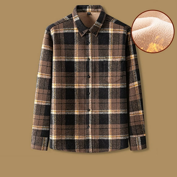 Pejock Fleece Lined Shirt Jacket for Men, Oversized Button Down Coat with Multiple Pockets, Warm Casual Lapel Long Sleeve Shacket for All Season Wear