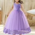 thumbnail image 1 of Pejock Girls Formal Dress - Long Princess Gown with Floral Details, Junior Bridesmaid & Flower Girl Attire, Floor-Length for Age 5-16 Years (Sizes 120-170), 1 of 3