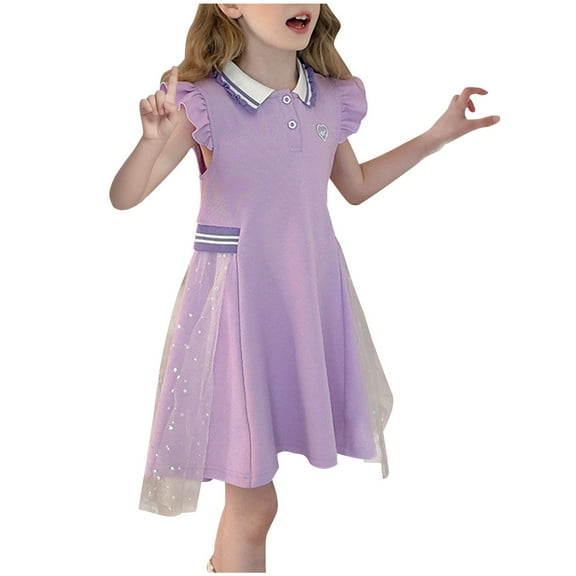 Pejock Girls Princess Skirt - Breathable Soft Tulle Party Tutu with Sparkle Sequins, Pleated Mesh Dress for Toddler Kids Birthday Holiday Age 3-14 Years