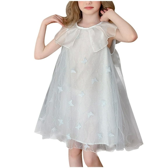 Pejock Girls Princess Tutu Skirt with Sparkle Sequins - Breathable Mesh Party Dress, Soft Pleated Tulle Layered Skirt for Toddler Kids 3-14 Years, Size 110-160 for Birthday, Pageant, Photo