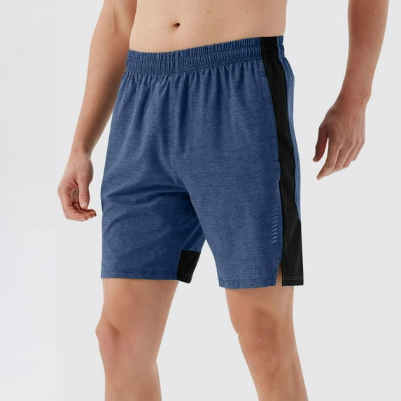 Pejock Men's 5-Inch Running Shorts with Color Block, Quick Dry Gym Shorts - Mesh Lined & 4-Way Stretch for Summer Training and Beach