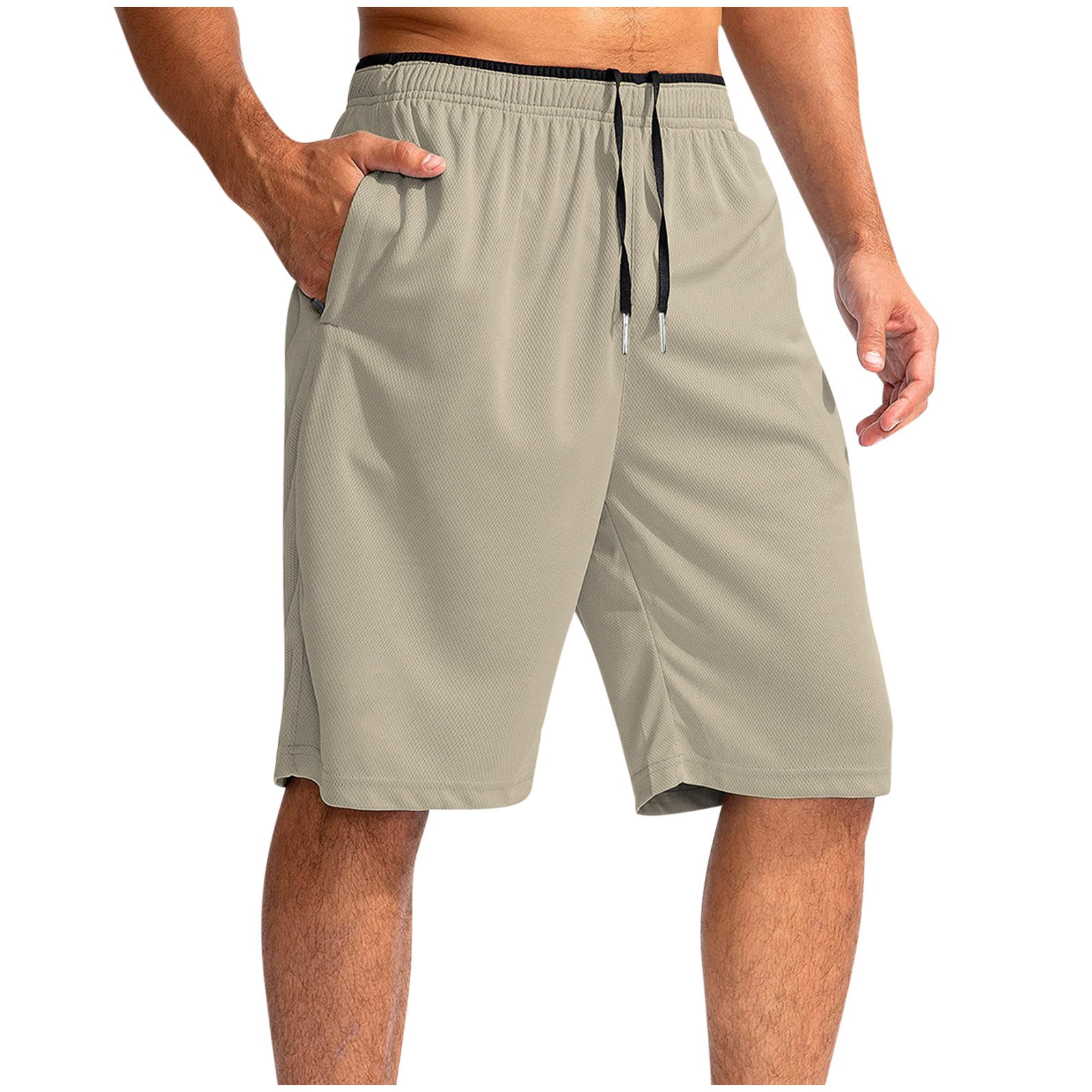 Pejock Men's 5-Inch Running Shorts with Zipper Pockets, Quick Dry - Main Image
