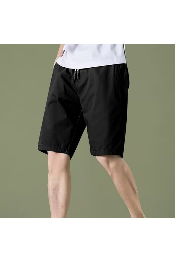 Men's 7" Casual Shorts - Lightweight Breathable Polyester for Outdoor, Daily, Summer Activities