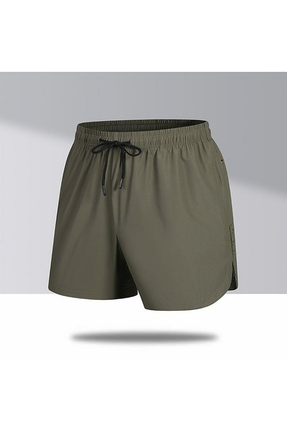 Men's 7" Ice Silk Athletic Shorts - Lightweight Breathable Polyester for Running, Sports, Summer Outdoor