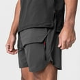 thumbnail image 1 of Pejock Men's 7" Muscle Training Shorts - Quick-Dry Woven Polyester, Zippered Pockets for Running, Gym, Fitness, 1 of 4