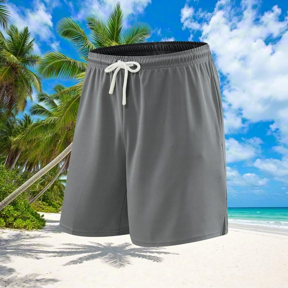 Pejock Men's 7" Running Shorts - Drawstring Waist with Pockets, Breathable for Exercise, Fitness & Casual