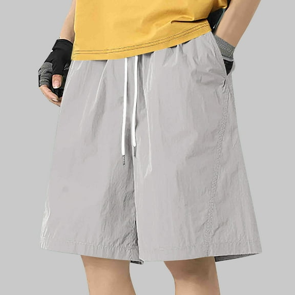 Pejock Men's 9 Inch Loose Fit Shorts - Straight Leg Casual Athletic with Elastic Waist for Summer, Sports, Hiking