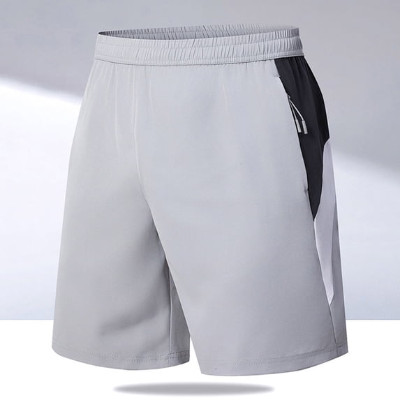 Pejock Men's 9-Inch Polyester Athletic Shorts - Solid Color, Lightweight for Outdoor Running, Gym, Summer Wear