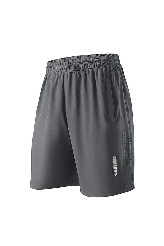 Men's 9-Inch Polyester Athletic Shorts - Solid Color, Lightweight for Outdoor Running, Gym, Summer Wear