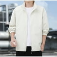 thumbnail image 1 of Pejock Men's Athletic Outdoor Jacket, Stand Collar Long Sleeve Sportswear with Zipper Pocket - Soft Polyester Casual Sports Wear for Training Daily Use, 1 of 4