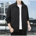 thumbnail image 1 of Pejock Men's Athletic Outdoor Jacket, Stand Collar Long Sleeve Sportswear with Zipper Pocket - Soft Polyester Casual Sports Wear for Training Daily Use, 1 of 5