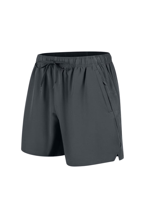 Men's Athletic Shorts - Lightweight Polyester, Breathable Solid Color for Sports, Running, Gym, Summer Outdoor