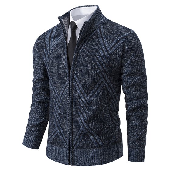 Pejock Men's Cardigan Sweater Jacket, Thick Knit Winter Casual Open Front Sweater, Warm Comfortable Long Sleeve, Machine Washable, Work Travel Outwear