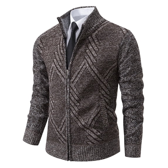 Pejock Men's Cardigan Sweater Jacket, Thick Knit Winter Casual Open Front Sweater, Warm Comfortable Long Sleeve, Machine Washable, Work Travel Outwear