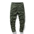 thumbnail image 1 of Pejock Men's Cargo Pants Elastic Waist with Zip Pockets, Straight Leg Outdoor Casual Work Trousers, Stretch Comfort Durable Polyester Full Length, 1 of 3