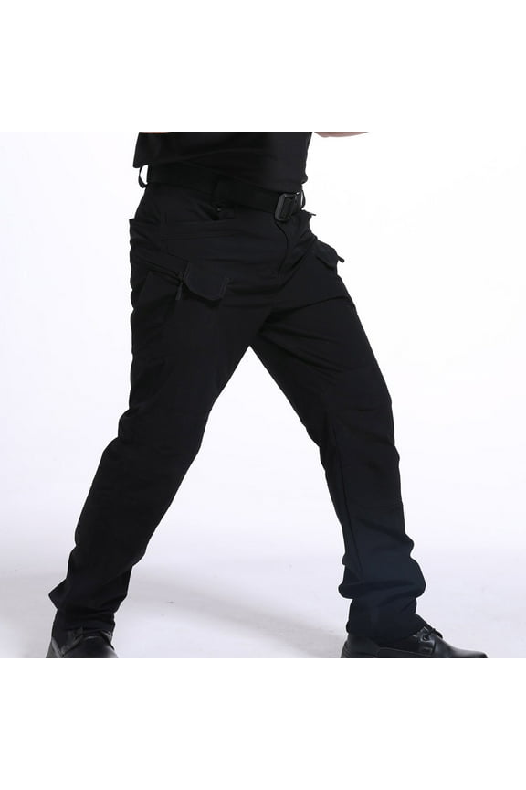 Men's Cargo Pants Work Wear Tactical Utility with Multiple Pockets, Relaxed Fit Polyester Cotton Blend for Outdoor Casual Daily Use, Big and Tall Sizes