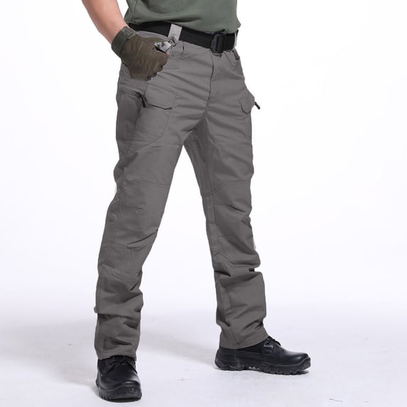 Pejock Men's Cargo Pants Work Wear Tactical Utility with Multiple Pockets, Relaxed Fit Polyester Cotton Blend for Outdoor Casual Daily Use, Big and Tall Sizes