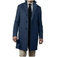 thumbnail image 1 of Pejock Men's Casual Jacket - Button-Front Long Sleeve Coat with Pockets, Versatile Daily Polyester Outerwear for Fall and Winter, Standard Fit Solid Color Blazer, 1 of 7
