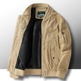 thumbnail image 1 of Pejock Men's Corduroy Coat Long Lapel Jacket, Soft Polyester Casual Outerwear with Pockets, Long Sleeve Lightweight Coat for Spring Fall Winter Daily Wear, 1 of 4