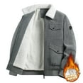 thumbnail image 1 of Pejock Men's Corduroy Jacket - Lambskin Lined Hooded Workwear Style Coat, Multiple Pockets Casual Warm Coat for Outdoor Daily Wear, 1 of 4