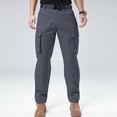 thumbnail image 1 of Pejock Men's Elastic Waist Work Overalls, Lightweight Polyester with Multiple Cargo Pockets, Straight Leg Design for Casual Outdoor, Daily Wear and Motion Activities, 1 of 9