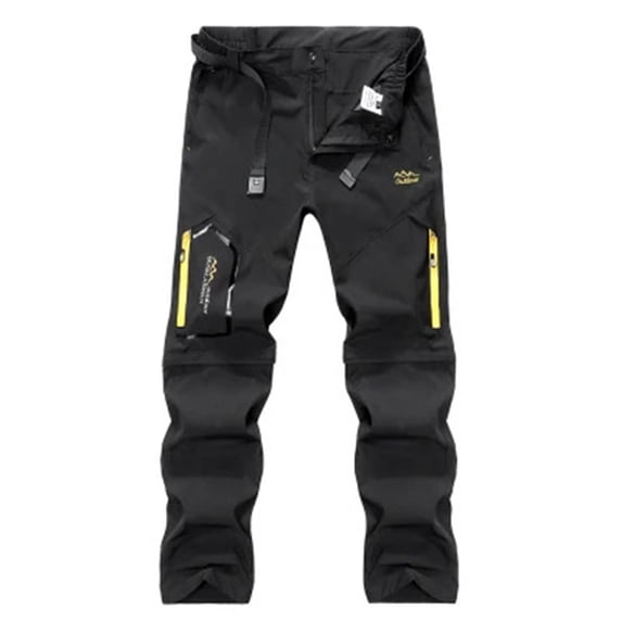 Pejock Men's Hiking Pants Quick-Dry Convertible Zip-Off, Stretch-Fit Outdoor Climbing Trousers for Casual Wear, Lightweight Breathable Nylon All-Season