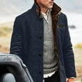 thumbnail image 1 of Pejock Men's Hooded Diamond Quilted Jacket, Thick Insulated Lapel Coat with Long Sleeves, Casual Winter Outerwear for Daily Wear, 1 of 7