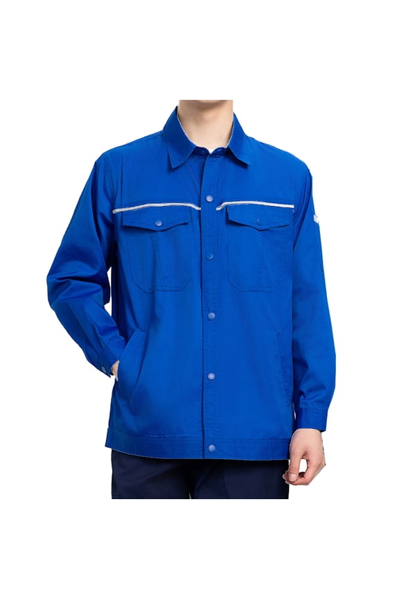 Men's Hooded Jacket, Slim Fit Drawstring Workwear Coat with Zipper Pocket - Cotton Blend Polyester Lining for Outdoor Active Utility, Machine Washable Multi-Size