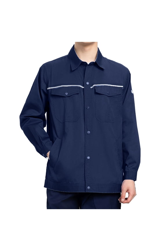 Men's Hooded Jacket, Slim Fit Drawstring Workwear Coat with Zipper Pocket - Cotton Blend Polyester Lining for Outdoor Active Utility, Machine Washable Multi-Size